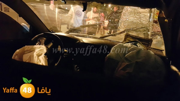  بالصور: منتصف الليلة - حوادث طرق مروّعة بين فقدان سيطرة وانقلاب مركبة بمدينة يافا